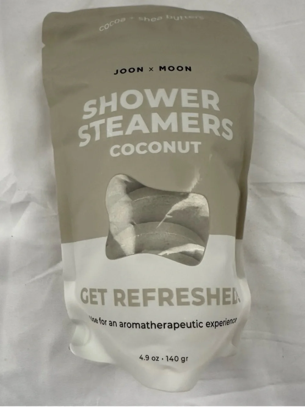 Joon x Moon Coconut Shower Steamers - Cocoa & Shea Butters (7 Tablets) 4.9oz